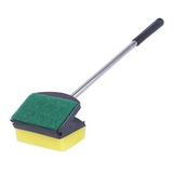 Limpador Vidro De Aquário 40cm Espuma Esponja Dupla Raspador