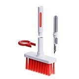 Limpeza De Teclado Com Escova Macia Cleaner 5 Em 1 Ferramentas Multifuncionais De Limpeza De Computador- Escova De Limpeza De Teclado- Para Laptop Limpo- Fone De Ouvido- Teclado- Mesa E Outras Fendas