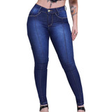 Linda Calça Jeans Fem Cós Alto Modela Bum Bum Oferta 36 44
