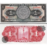 Linda Cédula Do México 1 Peso 1970 Flor De Estampa