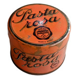 Linda Lata Antiga Do Sabão Pasta Rosa Anos 50 Para Coleção