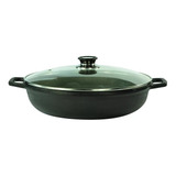 Linda Panela Tacho P Paella De Ferro C Tampa Vidro 37cm