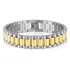 Linda Pulseira Bracelete Aço Desenhada Banhado A Ouro