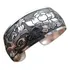 Linda Pulseira Prateada Bracelete Desenhada Rosas
