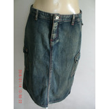 Linda Saia Jeans - Pedra Magia Tam: 42