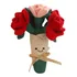 Linda Simulação De Desenho Animado Rose Bouquet Plush Hand H