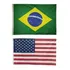 Lindas Bandeiras Oficiais Brasil + Usa 90 X 150cm C/ Anilhas