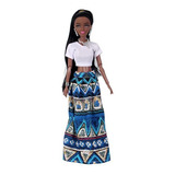 Lindíssima Boneca Preta Afro Fashion Estilo Barbie