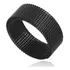 Lindo Anel Flexível Aço Titânio 8mm Prata E Preto