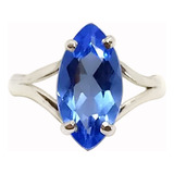 Lindo Anel Quartzo Azul