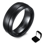 Lindo Anel Titanio Preto