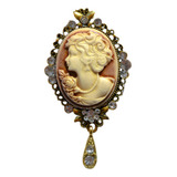 Lindo Broche Dourado Madreperola