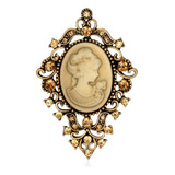 Lindo Broche Dourado Madreperola