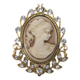Lindo Broche Dourado Madreperola