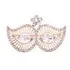 Lindo Broche Dourado Strass Cristais Formato Mascara Luxo