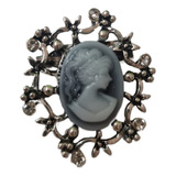 Lindo Broche Prateado Madreperola