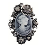 Lindo Broche Prateado Madreperola