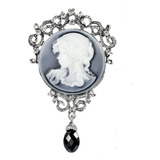 Lindo Broche Prateado Madreperola