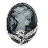 Lindo Broche Prateado Madreperola