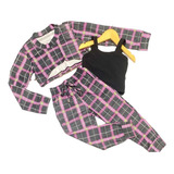 Lindo Conjunto Xadrez Cropped