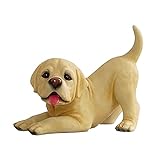 Lindo Modelo De Labrador Resina Simulação Decoração De Filhote De Cachorro Estátua De Animal Ao Ar Livre Decoração De Casa C 5 91 L X 3 54 X A 4 72 