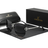 Lindo Óculos Feminino Sol Kingseven Lentes Polarizadas Cor Preto
