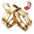 Lindo Par Alianças Banhada Ouro Gold 24k Com Zirconia 