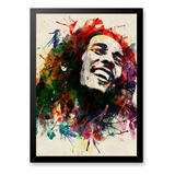 Lindo Quadro Decorativo Reggae Bob Marley Grande 42x29cm