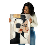 Lindo Quadro Em Mdf Decoração Moderna Mulheres Pintura Arte