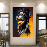 Lindo Quadro Em Tela Canvas Decoração Cultura Africana 