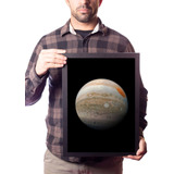 Lindo Quadro Planeta Jupiter Poster Moldurado