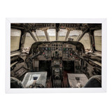 Lindo Quadro Poster Avião Cockpit 33x24cm