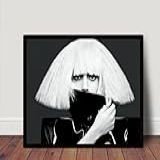 Lindo Quadro Poster C Moldura Pop Lady Gaga P4467