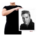 Lindo Quadro Poster Com Moldura Elvis Presley Rock Brc1462