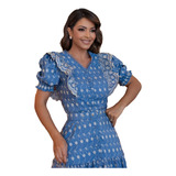 Lindo Vestido Chambray Bordado