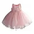 Lindo Vestido Festa Batismo Cor Rosa Tam 3/6 Meses Renda 