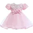 Lindo Vestido Festa Batismo Princesa Rosa Tam 1 Renda Menina