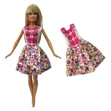 Lindo Vestido Floral Sapato Para Boneca Barbie Roupa
