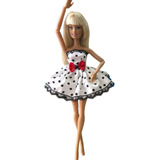 Lindo Vestido Poá Sapato Para Boneca Barbie Roupa