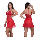 Conjunto Baby Doll - Lingerie de Renda Sensual com Calcinha