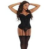 Lingerie Corselet De Renda Sensual Composto Por 90 Poliamida E 10 Elastano Preto BR Alfa P Regular Preto 