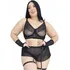 Lingerie Plus Size Luxo Completa Sensual Rendada Sexy Luvas