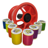 Linha Corrente Para Pipas Raia 500 Jardas Com Carretilha 15c