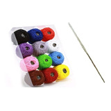 Linha Crochê Kit 12 Unidades Agulha Crochê