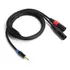 Linha De 1,8 Metros De Fonte De Cabo De 3,5 Mm A 2 Xlr Para