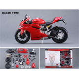 Linha De Montagem Em Miniatura Moto 1:12 H2r Ducati Bmw Mais