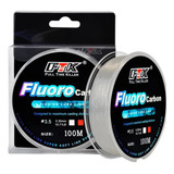 Linha De Pesca Fluorcarbono 100 Metros Leader Transparente