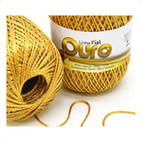 Linha Fial Ouro 100grs 117m Acabamento De Sousplat Crochê