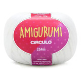 Linha Fio Amigurumi Círculo 254m 100  Algodão Trico Croche Cor 8001 Branco