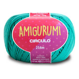 Linha Fio Amigurumi Círculo 254m 100  Algodão   Trico Croche Cor Tiffany 5669